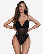 Cami Mesh Bustier Bodysuits